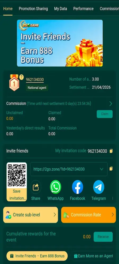 2Go Game login